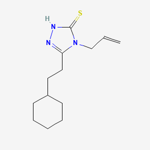 molecular formula C13H21N3S B1270935 4-allyl-5-(2-cyclohexylethyl)-4H-1,2,4-triazole-3-thiol CAS No. 590353-10-9