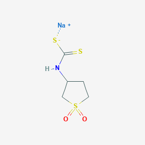 molecular formula C5H8NNaO2S3 B12709425 Sodium (1,1-dioxidotetrahydrothiophen-3-yl)carbamodithioate CAS No. 205924-38-5