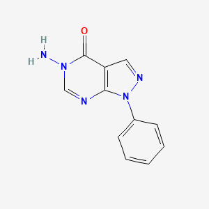 molecular formula C11H9N5O B1270945 5-amino-1-phenyl-1,5-dihydro-4H-pyrazolo[3,4-d]pyrimidin-4-one CAS No. 69923-95-1