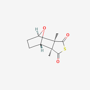 molecular formula C10H12O3S B12709458 4,7-Epoxybenzo(c)thiophene-1,3-dione, hexahydro-3a,7a-dimethyl-, (3a-alpha,4-beta,7-beta,7a-alpha)- CAS No. 127311-84-6