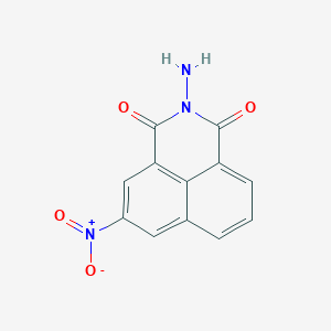 molecular formula C12H7N3O4 B1270953 2-Amino-5-nitro-benzo[de]isoquinoline-1,3-dione CAS No. 62578-85-2