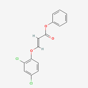 molecular formula C15H10Cl2O3 B12709531 Phenyl (E)-3-(2,4-dichlorophenoxy)-2-propenoate CAS No. 53548-41-7