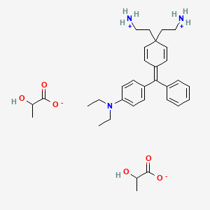 molecular formula C33H47N3O6 B12709540 [4-[4-(Diethylamino)benzhydrylidene]cyclohexa-2,5-dien-1-ylidene]diethylammonium lactate CAS No. 84962-79-8
