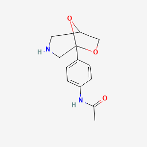 molecular formula C13H16N2O3 B12709609 N-(4-(6,8-Dioxa-3-azabicyclo(3.2.1)oct-5-yl)phenyl)acetamide CAS No. 84509-37-5