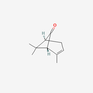 molecular formula C10H14O B12709620 (-)-Chrysanthenone CAS No. 58437-73-3