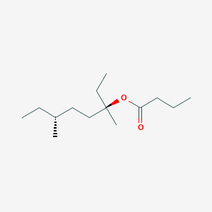 molecular formula C14H28O2 B12709696 1-Ethyl-1,4-dimethylhexyl butyrate CAS No. 72845-80-8