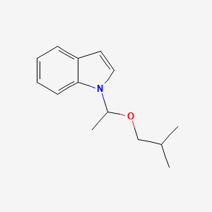 molecular formula C14H19NO B12709747 Indole, 1-(1-isobutoxyethyl)- CAS No. 85592-24-1