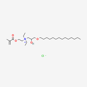 molecular formula C27H54ClNO4 B12709748 Diethyl(2-hydroxy-3-(tetradecyloxy)propyl)(2-((2-methyl-1-oxoallyl)oxy)ethyl)ammonium chloride CAS No. 94086-80-3