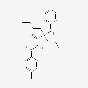 molecular formula C23H33N3O B12709749 2-Butyl-N-phenylnorleucine 2-(4-methylphenyl)hydrazide CAS No. 95101-12-5