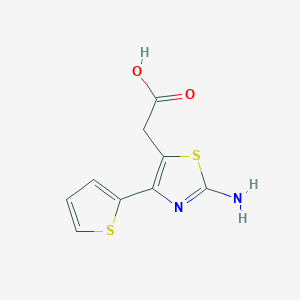 molecular formula C9H8N2O2S2 B1270975 (2-Amino-4-thiophen-2-yl-thiazol-5-yl)-acetic acid CAS No. 300814-88-4