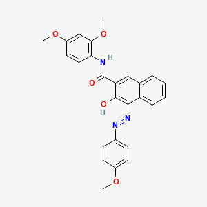 molecular formula C26H23N3O5 B12709778 N-(2,4-Dimethoxyphenyl)-3-hydroxy-4-((4-methoxyphenyl)azo)naphthalene-2-carboxamide CAS No. 61050-18-8