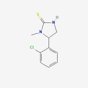 molecular formula C10H11ClN2S B12709799 5-(2-Chlorophenyl)-1-methyl-2-imidazolidinethione CAS No. 186424-08-8