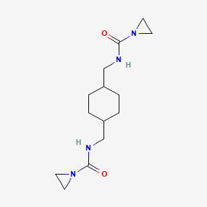 molecular formula C14H24N4O2 B12709878 N,N'-(1,4-Cyclohexylenedimethylene)bis-1-aziridinecarboxamide CAS No. 15571-20-7