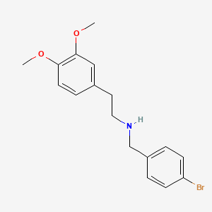molecular formula C17H20BrNO2 B1270991 (4-Bromobenzyl)[2-(3,4-dimethoxyphenyl)ethyl]amine CAS No. 133344-77-1