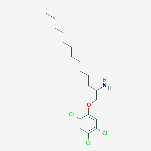 molecular formula C19H30Cl3NO B12709945 2-Aminotridecane-2,4,5-trichlorophenolate CAS No. 39007-15-3
