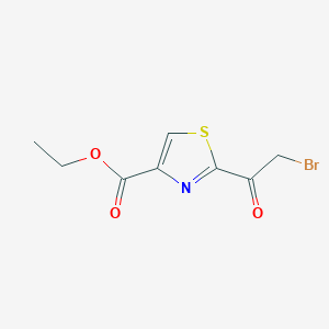 molecular formula C8H8BrNO3S B012710 Ethyl 2-(2-bromoacetyl)thiazole-4-carboxylate CAS No. 106060-93-9