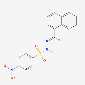 molecular formula C17H13N3O4S B12710042 4-(Hydroxy(oxido)amino)-N'-(1-naphthylmethylene)benzenesulfonohydrazide CAS No. 6288-09-1