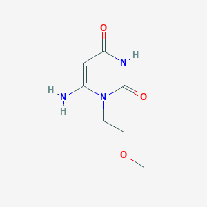 molecular formula C7H11N3O3 B1271005 6-amino-1-(2-methoxyethyl)pyrimidine-2,4(1H,3H)-dione CAS No. 56075-76-4