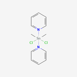 molecular formula C12H16Cl2N2Sn B12710060 Dichloro-dimethyl-di(pyridin-1-ium-1-yl)tin(2-) CAS No. 16785-82-3