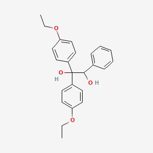 molecular formula C24H26O4 B12710079 1,1-Bis(4-ethoxyphenyl)-2-phenyl-1,2-ethanediol CAS No. 122135-78-8