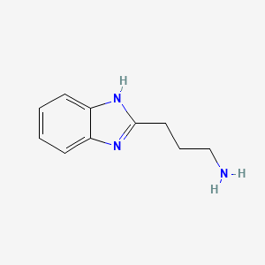 molecular formula C10H13N3 B1271012 1H-Benzimidazole-2-propanamine CAS No. 42784-26-9