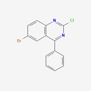 molecular formula C14H8BrClN2 B1271014 6-Bromo-2-chloro-4-phenylquinazoline CAS No. 64820-57-1