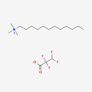 molecular formula C18H35F4NO2 B12710148 (Dodecyl)trimethylammonium 2,2,3,3-tetrafluoropropionate CAS No. 94158-60-8