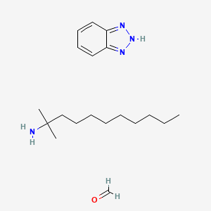 molecular formula C19H34N4O B12710154 2H-benzotriazole;formaldehyde;2-methylundecan-2-amine 