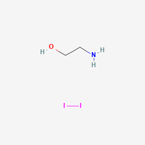 molecular formula C2H7I2NO B12710239 Monoethanolamine-iodine CAS No. 94349-34-5
