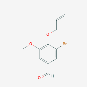 molecular formula C11H11BrO3 B1271047 4-(Allyloxy)-3-bromo-5-methoxybenzaldehyde CAS No. 361465-10-3