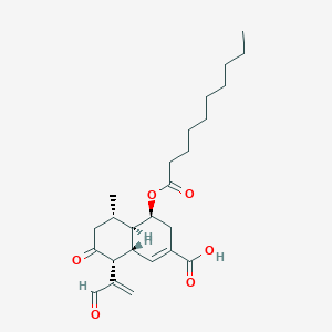 molecular formula C25H36O6 B127105 1-O-Decanoylpanal CAS No. 154381-70-1