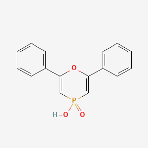 molecular formula C16H13O3P B1271066 4-Oxo-2,6-diphenyl-4H-4lambda*5*-[1,4]oxaphosphinin-4-ol CAS No. 56153-45-8