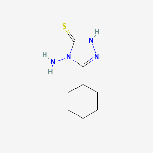 molecular formula C8H14N4S B1271087 4-Amino-5-cyclohexyl-4H-[1,2,4]triazole-3-thiol CAS No. 61019-28-1