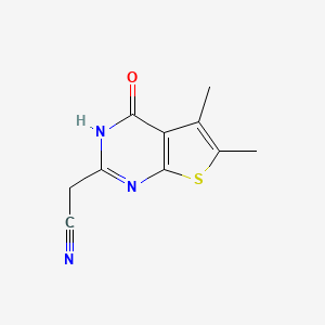 (5,6-Dimethyl-4-oxo-3,4-dihydro-thieno[2,3-d]pyrimidin-2-yl)-acetonitrile