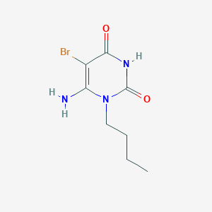 molecular formula C8H12BrN3O2 B1271113 6-Amino-5-bromo-1-butyl-1,2,3,4-tetrahydropyrimidine-2,4-dione 