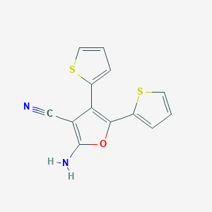 2-Amino-4,5-di-thiophen-2-yl-furan-3-carbonitrile