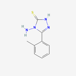molecular formula C9H10N4S B1271120 4-amino-5-(2-methylphenyl)-4H-1,2,4-triazole-3-thiol CAS No. 87239-95-0