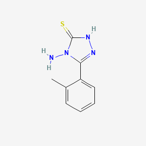 molecular formula C9H10N4S B1271120 4-Amino-5-(2-Methylphenyl)-2,4-Dihydro-3h-1,2,4-Triazole-3-Thione CAS No. 87239-95-0