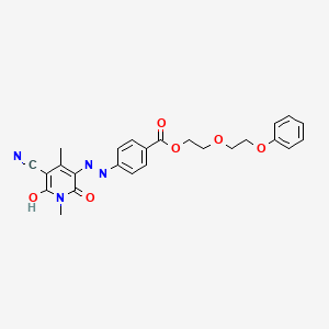 molecular formula C25H24N4O6 B12711339 2-(2-Phenoxyethoxy)ethyl 4-((5-cyano-1,6-dihydro-2-hydroxy-1,4-dimethyl-6-oxopyridin-3-yl)azo)benzoate CAS No. 88938-35-6