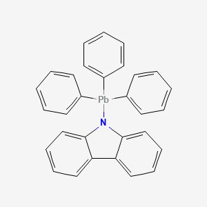 molecular formula C30H23NPb B12711770 Plumbane, 9-carbazolyltriphenyl- CAS No. 56240-91-6