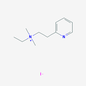 molecular formula C11H19IN2 B12711791 Dimethylethyl(2-(2-pyridyl)ethyl)ammonium iodide CAS No. 6893-35-2
