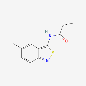 molecular formula C11H12N2OS B12711810 N-(5-Methyl-2,1-benzisothiazol-3-yl)propanamide CAS No. 99523-60-1