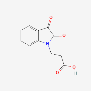 molecular formula C11H9NO4 B1271185 3-(2,3-Dioxo-2,3-dihydro-indol-1-yl)-propionic acid CAS No. 81250-90-0