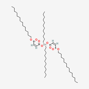 molecular formula C60H112O8Sn B12711874 Tetradecyl (Z,Z)-6,6-didodecyl-4,8,11-trioxo-5,7,12-trioxa-6-stannahexacosa-2,9-dienoate CAS No. 84029-76-5
