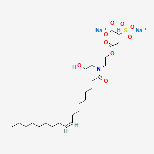 molecular formula C26H45NNa2O9S B12711876 Disodium (Z)-4-(2-((2-hydroxyethyl)(1-oxooctadec-9-enyl)amino)ethyl) 2-sulphonatosuccinate CAS No. 85480-92-8