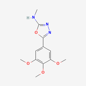 molecular formula C12H15N3O4 B12711899 1,3,4-Oxadiazol-2-amine, N-methyl-5-(3,4,5-trimethoxyphenyl)- CAS No. 80987-69-5