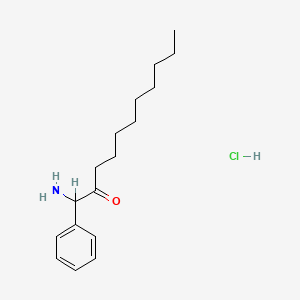 molecular formula C17H28ClNO B12711909 (+-)-1-Amino-1-phenyl-2-undecanone hydrochloride CAS No. 153788-02-4