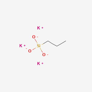 molecular formula C3H7K3O3Si B12711930 Tripotassium propylsilanetriolate CAS No. 93857-00-2