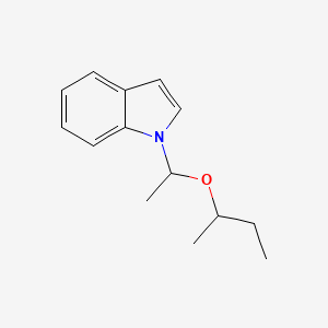 molecular formula C14H19NO B12711944 Indole, 1-(1-sec-butoxyethyl)- CAS No. 85592-25-2