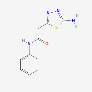 molecular formula C10H10N4OS B1271202 2-(5-amino-1,3,4-thiadiazol-2-yl)-N-phenylacetamide 